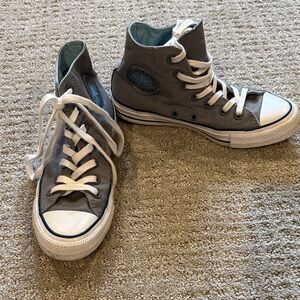 Converse Kids High-Top Sneakers - Charcoal and White